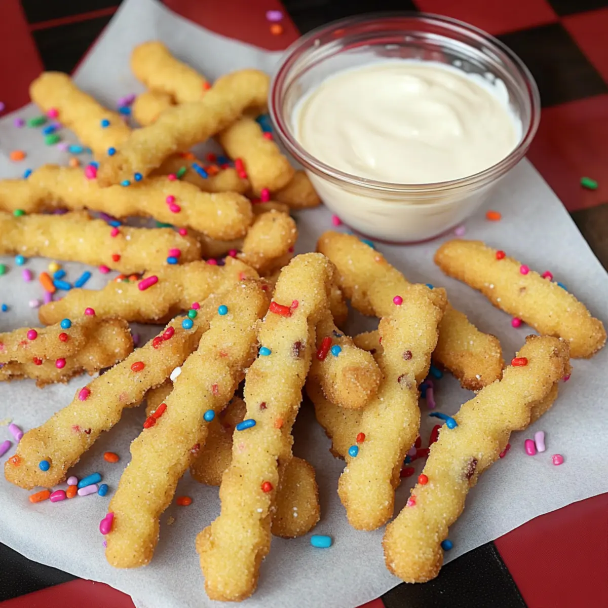 Delicious Cookie Fries with Frosting Dip for Sweet Fun!